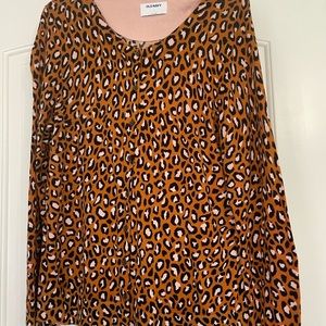 Leopard print old navy cardigan. Size Large